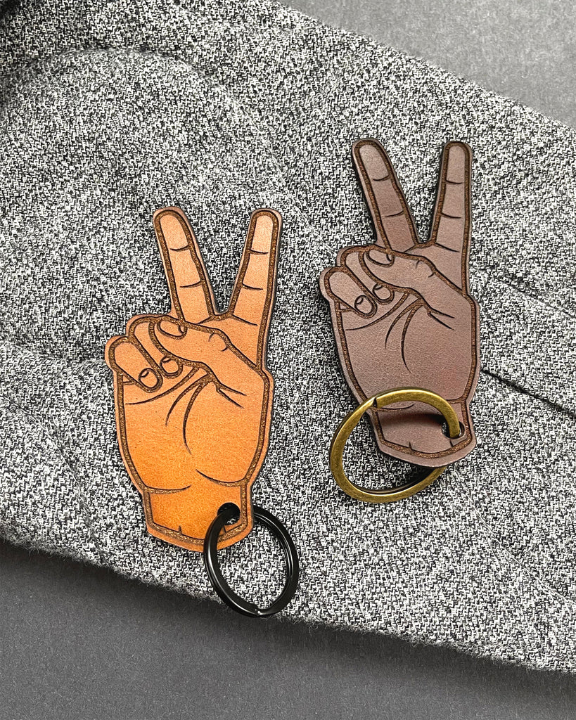 Leather Peace Sign